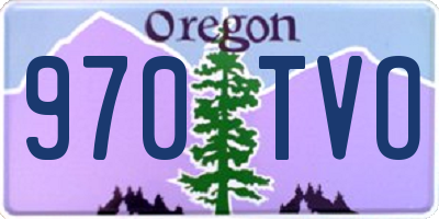 OR license plate 970TVO