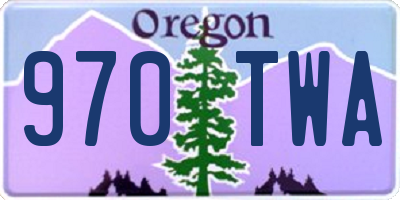OR license plate 970TWA