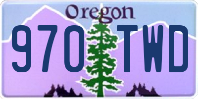 OR license plate 970TWD