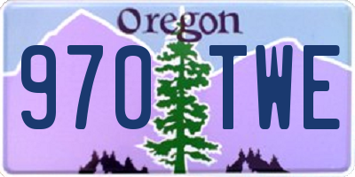 OR license plate 970TWE
