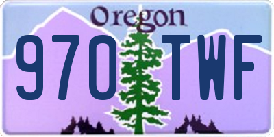 OR license plate 970TWF