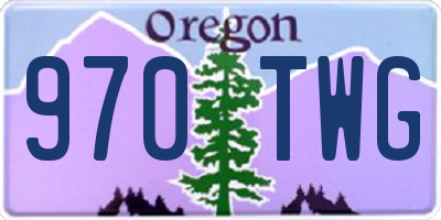 OR license plate 970TWG