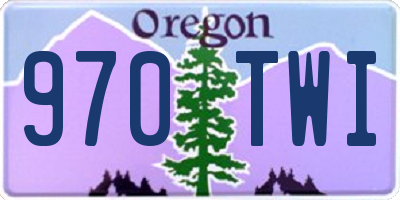 OR license plate 970TWI