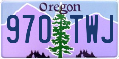 OR license plate 970TWJ