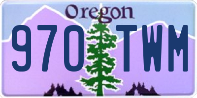 OR license plate 970TWM