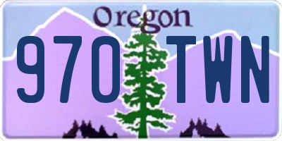 OR license plate 970TWN