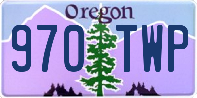 OR license plate 970TWP