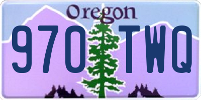 OR license plate 970TWQ