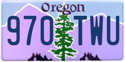 OR license plate 970TWU