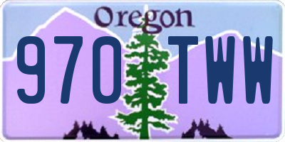 OR license plate 970TWW