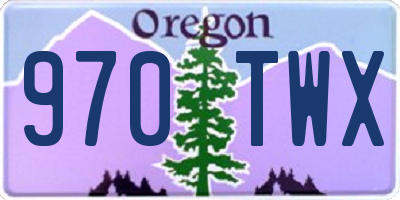 OR license plate 970TWX