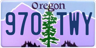 OR license plate 970TWY