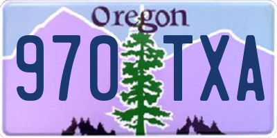 OR license plate 970TXA