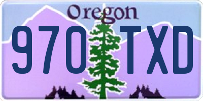 OR license plate 970TXD