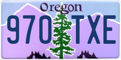 OR license plate 970TXE