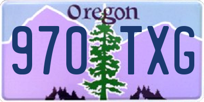 OR license plate 970TXG