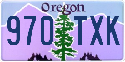 OR license plate 970TXK