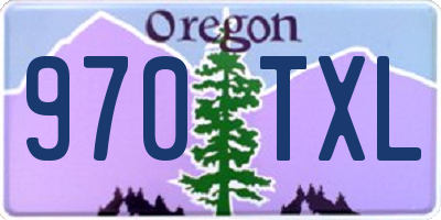 OR license plate 970TXL
