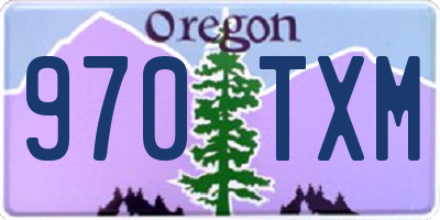 OR license plate 970TXM