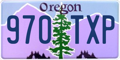 OR license plate 970TXP