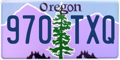 OR license plate 970TXQ