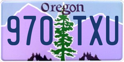 OR license plate 970TXU