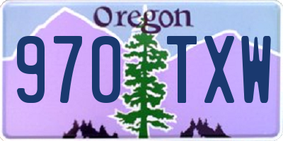 OR license plate 970TXW