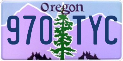 OR license plate 970TYC