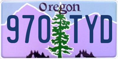 OR license plate 970TYD