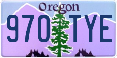 OR license plate 970TYE