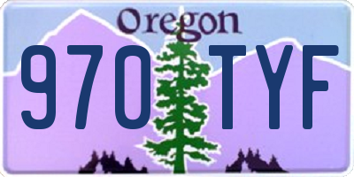OR license plate 970TYF