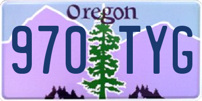 OR license plate 970TYG