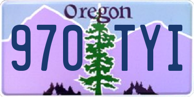 OR license plate 970TYI