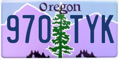OR license plate 970TYK