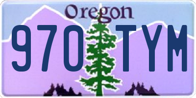 OR license plate 970TYM