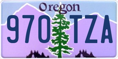 OR license plate 970TZA