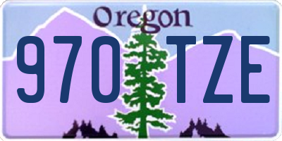 OR license plate 970TZE