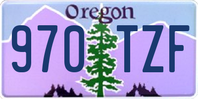 OR license plate 970TZF