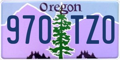 OR license plate 970TZO