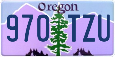 OR license plate 970TZU