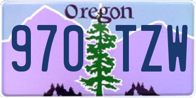 OR license plate 970TZW