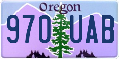 OR license plate 970UAB
