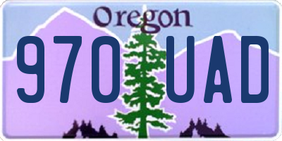 OR license plate 970UAD