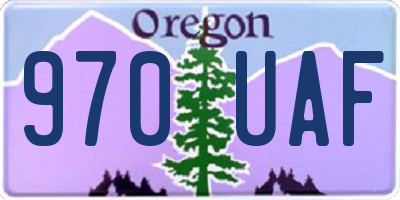 OR license plate 970UAF