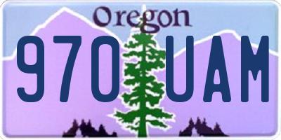 OR license plate 970UAM