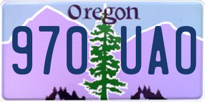 OR license plate 970UAO