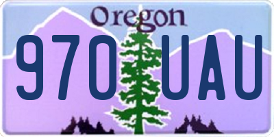 OR license plate 970UAU