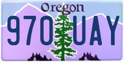 OR license plate 970UAY