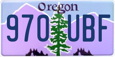 OR license plate 970UBF