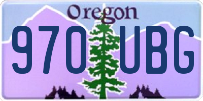 OR license plate 970UBG